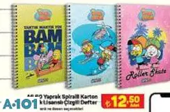 A6 60 YAPRAK SPİRALLİ KARTON KAPAK LİSANSLI ÇİZGİLİ DEFTER